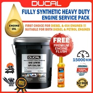 DUCAL FULLY SYNTHETIC HEAVY ESTER  ENGINE OIL 10W30 API CK4/SN 18 LITRES (FREE ENGINE FLUSH) MINYAK 