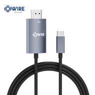 OWIRE Type C to HDMI Compatible Cable Adapter, 2M USB C   Male to HDMI Male Compatible Cord Converter Support 4K*2K for Macbook Pro/Air, Samsung S21/20/10/9/8,Note 20/10/9/8, Huawei Mate 40/30/20,P50 Pro/P40,ThinkPad X1/T490 etc
