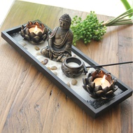 Buddha aromatherapy candle candlestick ornaments home furnishings living room wooden sand table doub