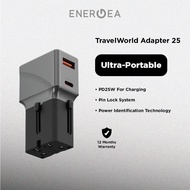 ENERGEA Travel World 25 1A1C Adapter - Gunmetal Black (25W)