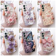 For OPPO A5 CPH2727 New Elegant Flower Butterfly Pattern Phone Case Oppo A5 5G CPH2735 Soft Silicone