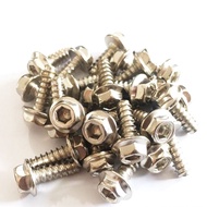 Baut Body Motor Mur Scrup Dasbor Probolt Stainless Steel Crom Two tone Variasi Jual Eceran Beat Supr