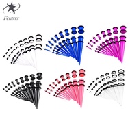 [Fenteer] 18Pcs Gauges Kit Tapers And Plugs Acrylic Tunnels 14G-00G Ear Stretching Set For Women Men
