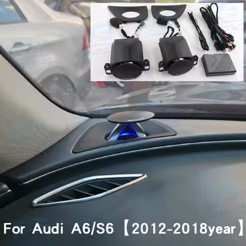 LED Lifting Tweeter Speaker 32 Color For Audi A4 A5 A6 A7 Q5 Q7 Q8 C7 C8 B9 Car Instrument Electric 