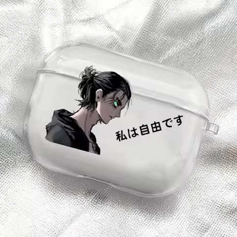 Anime Attack on Titan Transparent Case for Airpods Pro 3 2 1 Shingeki No Kyojin Levi Eren Yeager Air