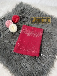 AIZA Segiempat Payet Motif Akar / Bella Square Laser Cut Payet Tabur / Hijab Segiempat Payet Pres La