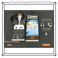 ADAPTER Type C To Audio Jack Adapter Type C Gaming MOXOM Type C To 3.5mm Audio Jack + 3A Type C Adap
