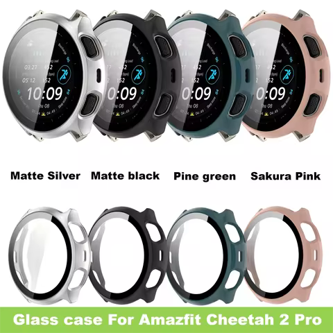 Tempered Glass Case for Amazfit Cheetah 2Pro Watch Case for Amazfit Cheetah 2 Pro Anti-Drop Protecto