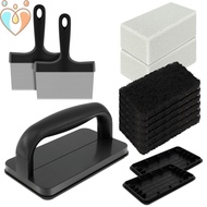 15Pcs Griddle Cleaning Kit Efficient Blackstone Cleaning Kit Detachable with Handle Scouring Pads Griddle Scraper Pumice Stone   SHOPQJC2335