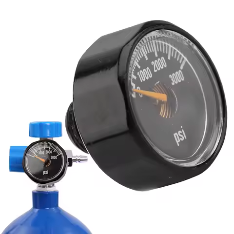 Paintball Air Pressure Gauge 3000/6000psi Alloy Mini Micro Manometer 1/8NPT Threads Air Fill Station
