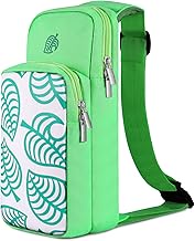 TNP Switch Bag, Travel Bag Compatible with Nintendo Switch &amp; Switch Lite - Shoulder Bag Travel Case Cute Portable Carrying Backpack for Animal Crossing Games Accessories Console &amp; Dock Charger - Green