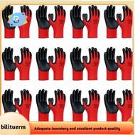 [bilituerm]NMSafety  Work Glove PU Rubber Palm Coated  Gloves  Work Gloves 12 Pairs EN388 4131X Safe