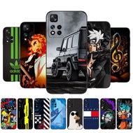 Case For Xiaomi Redmi Note 11 PRO PLUS+ 5G Global Case For Redmi Note 11S 5G Phone 6.6inch Back Cover black tpu case fashion anime cartoon cute pattern