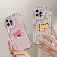 SILICONE CURLY WAVE CARTOON POOH LOTSO CASE FOR OPPO A15 A15S A16 A17 A1K A60 A76 A79 A36 A16K A16E 