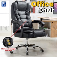 PG HOME:-Massage USB0 Function Economic Office Chair/Gaming Chair/Computer Chair/ Recliner Chair[Local Seller]-BLACK
