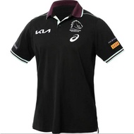 NRL 2025 Brisbane Broncos Rugby Jerseys Men's black Sports T-Shirt S-5XL