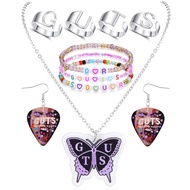 BK.Fangwoo Olivia Merch Guts Rings Necklace Bracelets Earrings Set for women Tour Concert Outfit Jew