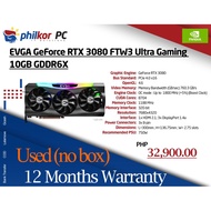 COD EVGA GeForce RTX 3080 FTW3 (used) 1 Year warranty