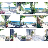 Homemade Balcony Seaside Courtyard Balcony pet Handbook Tape Collage Decoration Landscaping Fence Ba