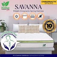 {FREE SHIPPING} ECOlux - Savanna 11Inch Hotel Mattress (Chiropractic Spring System) US/EURO Export Spec/Tilam