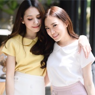 prettythingonme (preorder) Watch the Sunset Top -สี yellow เสื้อคอบัวปาดไหล่ ผ้าญี่ปุ่นเนื้ออย่างดี