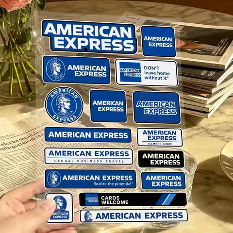 A-AMERICAN E-EXPRESS Decal Set High Quality Printed and Cut Stickers Motorcycle Sticker