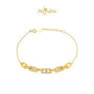 MASDORA 916 Gold Bracelet Rantai Tangan Emas ~ Sparkling Anchor Chain (EMAS 916/22K)