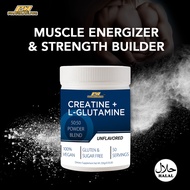 Pharmanutri Creatine Monohydrate + Glutamine 250 g (50 serving) 2 in 1 Halal Creatine, Halal Glutami
