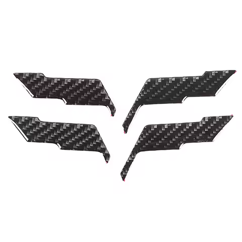 For Corvette C6 ZR1 2005-2013 true soft carbon fiber front and rear logo decorative stickers car dec
