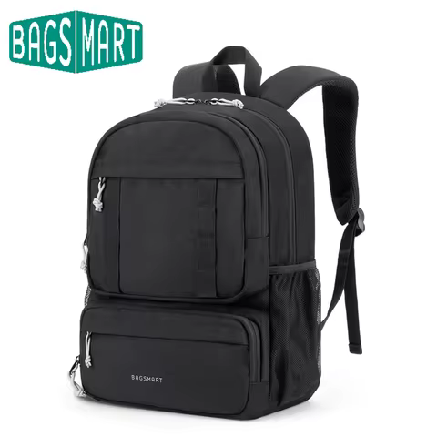 BAGSMART 15.6" Laptop Backpack College Travel Bookbag Daypack Ergonomic Lightweight Multi-Compartmen