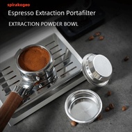 SPIRAKOGEO Coffee Filter Basket, Bottomless Stainless Steel Espresso Portafilter, Double Layer 53MM 