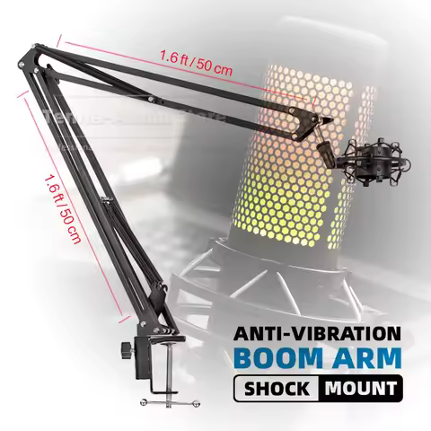 Replacement Suspension Arm Desktop Mic Boom Clip Shock Mount Holder For Kingston HyperX Hyper X Quad