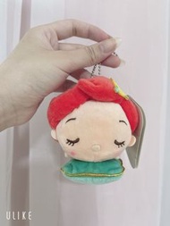 趴睡美人魚Q版公仔吊飾。代購Disney日本東京迪士尼限定正版美人魚Ariel The Little Mermaid小胖沙巴信公仔frgure擺設Qposket吊飾扭蛋鎖匙扣貼紙