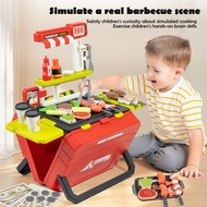 Microgood BBQ Bộ đồ chơi Cho Trẻ Em Trẻ Em Tương Tác đồ chơi nấu ăn kệ Nướng BBQ Ngoài Trời Playset 
