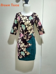 Baju Dress Wanita - Dress Batik Modern - Gaun Pesta Batik