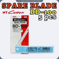 NT Cutter Spare Blades BD-100 (5 Pcs/Pack) – Made in Japan, BD100 BD 100