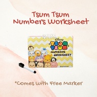 (SG SELLER) Tsum Tsum Numbers Tracing Activity Worksheet with Free Marker Children's Day Gift Birthday Gift