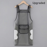 Apron Masak Dapur Anti Air Minyak Plastik Celemek Masak Polos Waterproof