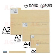 5mm++ Drawing Board, Basswood Board, Carving Wood Board, Sketchpad (A2 / A3 / A4 / A5 / A3+clip) Thi