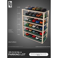 MENGMIAN | Tủ Hiển Thị Mô Hình Xe và Gara Đỗ Xe Cho Trẻ Em 1:32 có Kệ Lưu Trữ