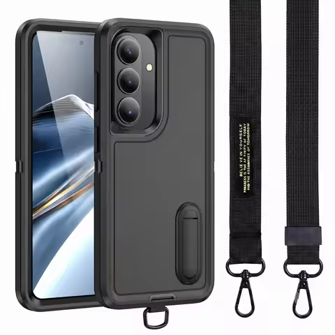 Lanyard Phone Bag Case for Samsung Galaxy A56 5G A 56 Shockproof Military Armor Protectione Cover Fu