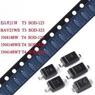 100pcs/lot 1N4148W T4 BAV21W T3 SOD-123 1N4148WS BAV21WS SOD-323 1N4148WT SOD-523 1N4148 BAV21 BAV21