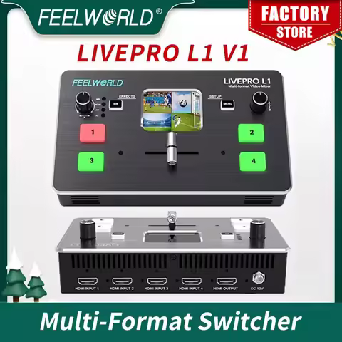FEELWORLD LIVEPRO L1 4xHDMI Inputs Camera Production USB3.0 Live Streaming Youtube Multi Format Vide