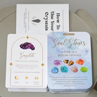 Soul Stones Crystal Oracle Deck, 51 Healing Affirmation Cards in Tin Box with Guidebook, Chakra Zodi