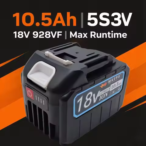 5S3P battery cell, with a 260% increase in range, 18V power, 10.5Ah capacity, and 928VF intelligent 