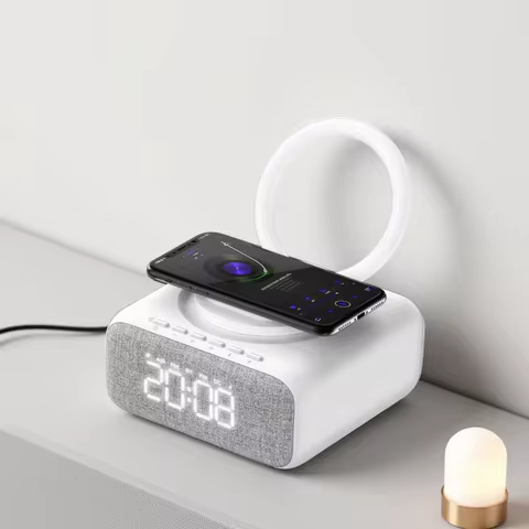 Wireless Bluetooth 5.0 Speaker Multi-functional Mobile Phone Wireless Charging Creative Swan Night L