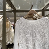 YT & UR2022 Autumn Women's Sweater Lazy Style Crochet Stitching Long-Sleeved Knitted T-Shirt WL33S9B