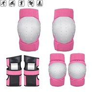 6Pcsset Protective Gear Set Skating Helmet Knee Pads Elbow Pad Wrist Hand Protector for Kids Cycling Roller Rock Climbing