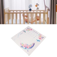 lanqistore-my Baby Milestone Blanket  Photo Prop 39.4in Wide Squared Flowers Birds Pattern for Photo