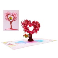 3d heart tree card, L22